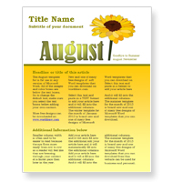 august newsletter design