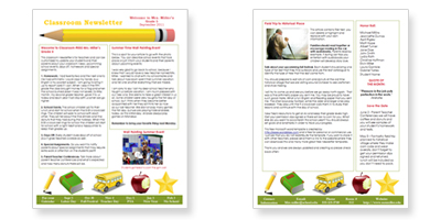 free classroom newsletter templates for microsoft word