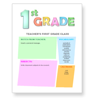 first grade newsletter template