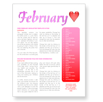 free february template