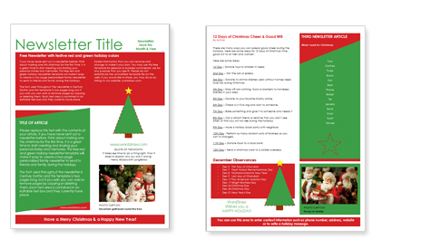 free christmas templates for word