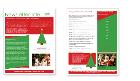 holiday letter template microsoft word