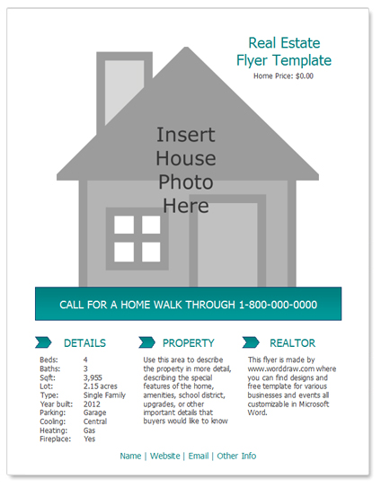 Real Estate Flyer Template Word Free