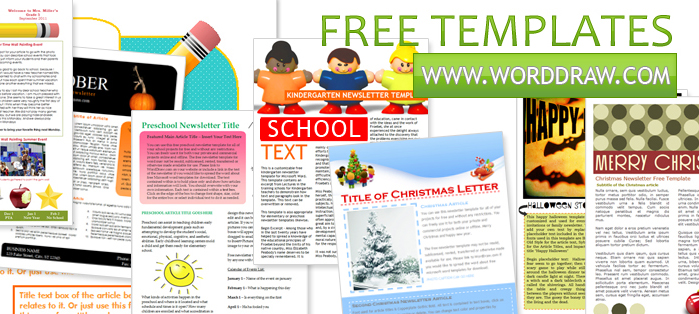 Microsoft Word Template Newsletter from worddraw.com