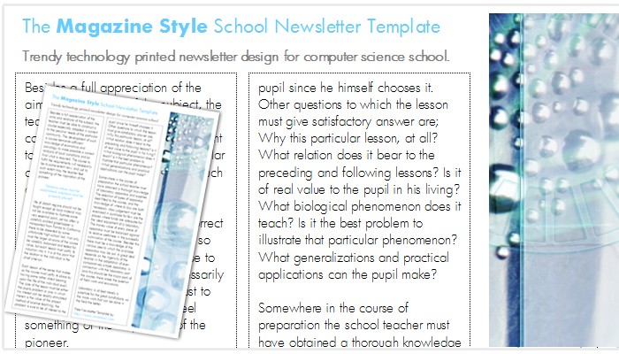 school newsletter template