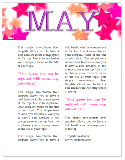 May newsletter template