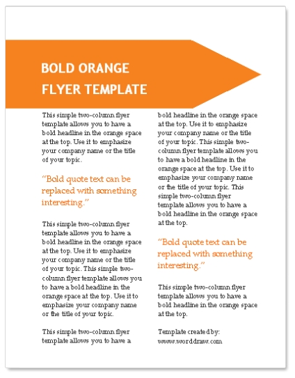 orange flyer template