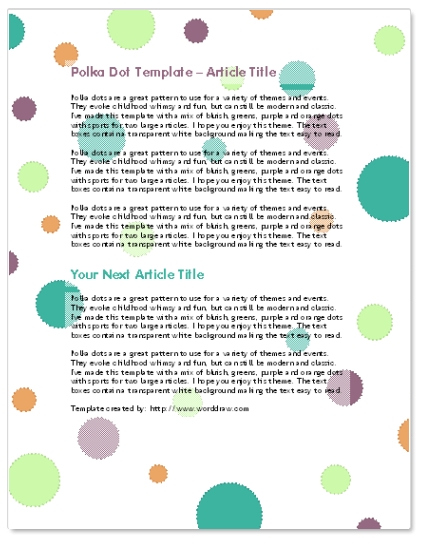 polka dot template flyer