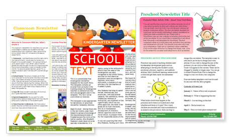 elementary school newsletter templates