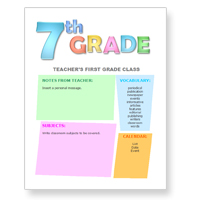 Seventh Grade Newsletter Template
